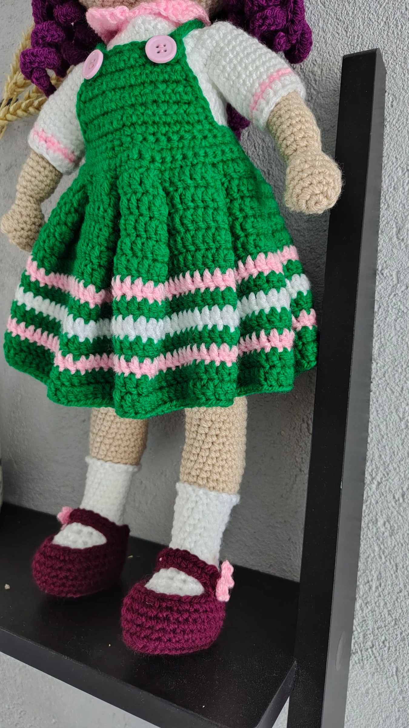 Boneca "Angelina" de crochê - feita à mão - Decoração para quarto infantil – photo 6